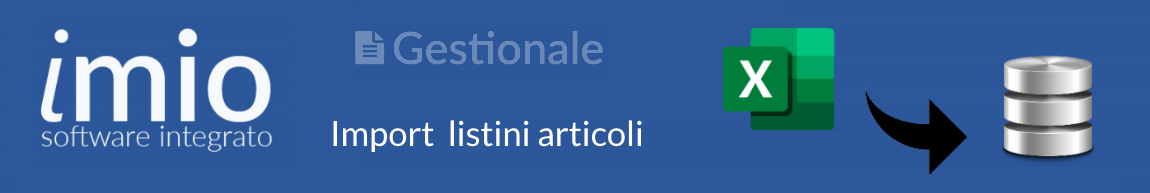 iMio Gestionale import listini da Excel
