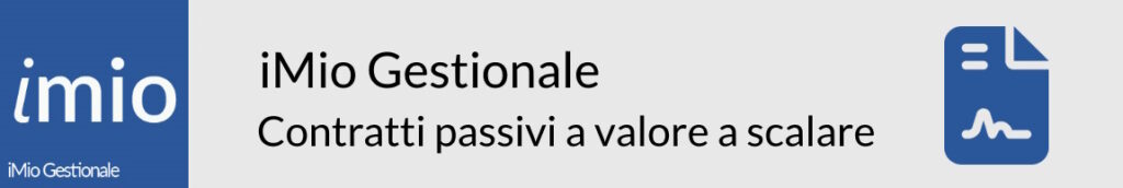 iMio Gestionale contratti passivi a valore a scalare